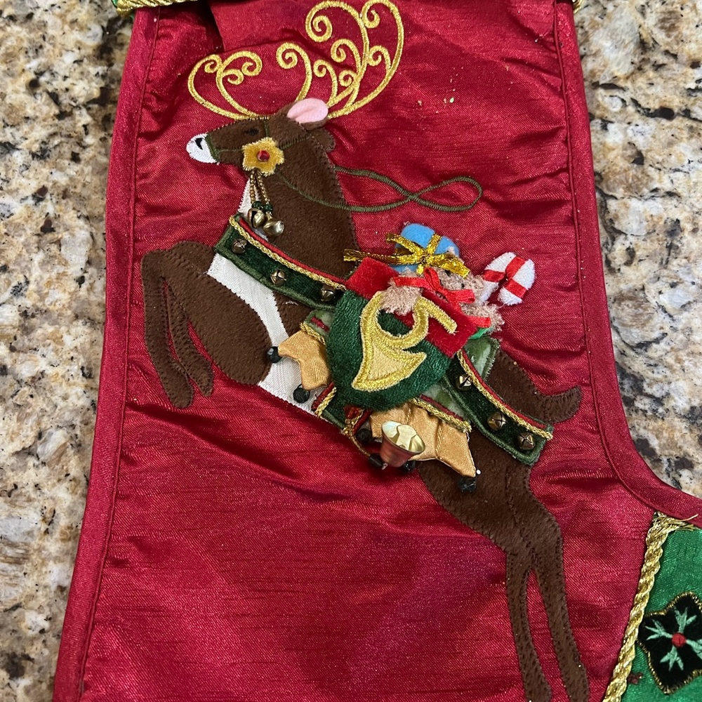 Festive Red and Green Christmas Stocking Set - Picture 5 of 11
